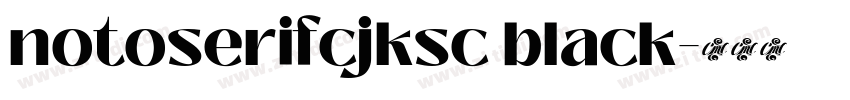 notoserifcjksc black字体转换